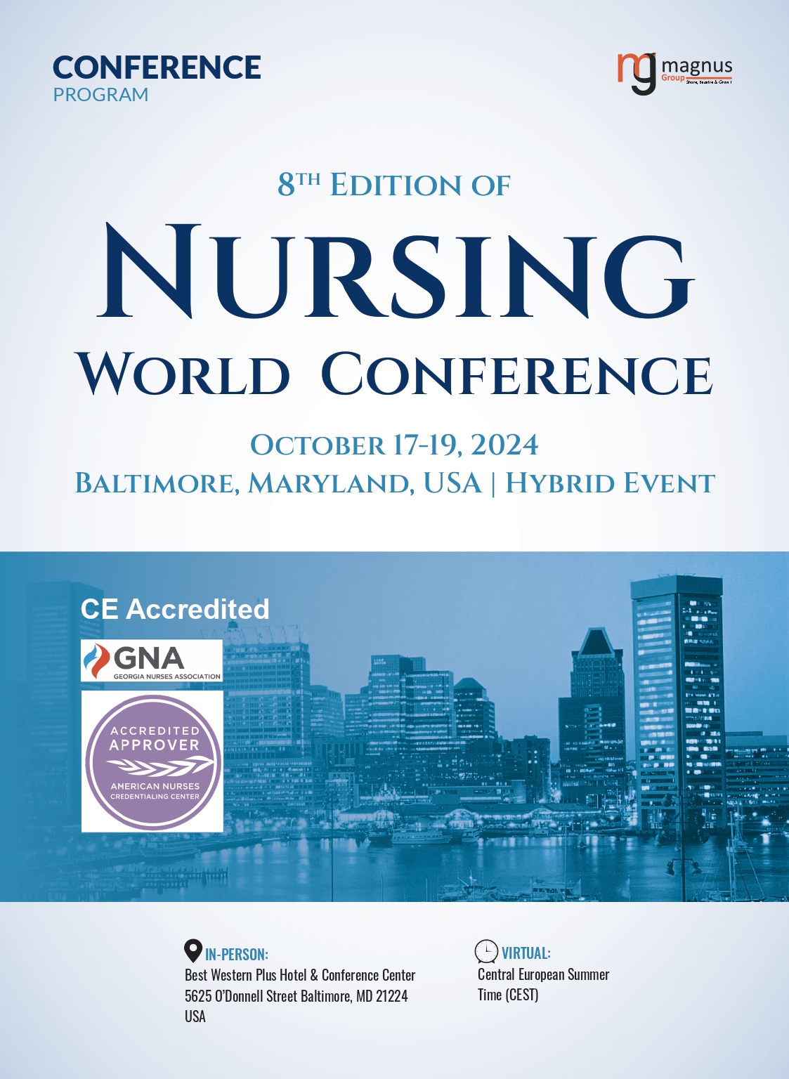 8th Edition of  Nursing World Conference | Baltimore, USA Program